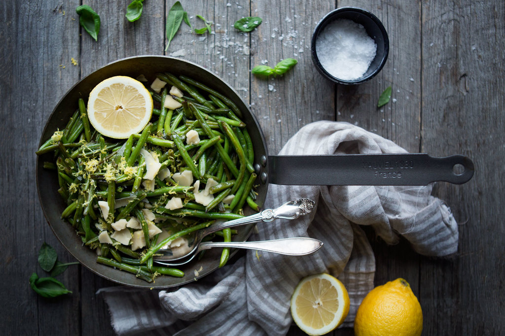 pan-fried snap beans